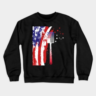 American map and Flag, 4th of July, happy independence day God Bless America Crewneck Sweatshirt